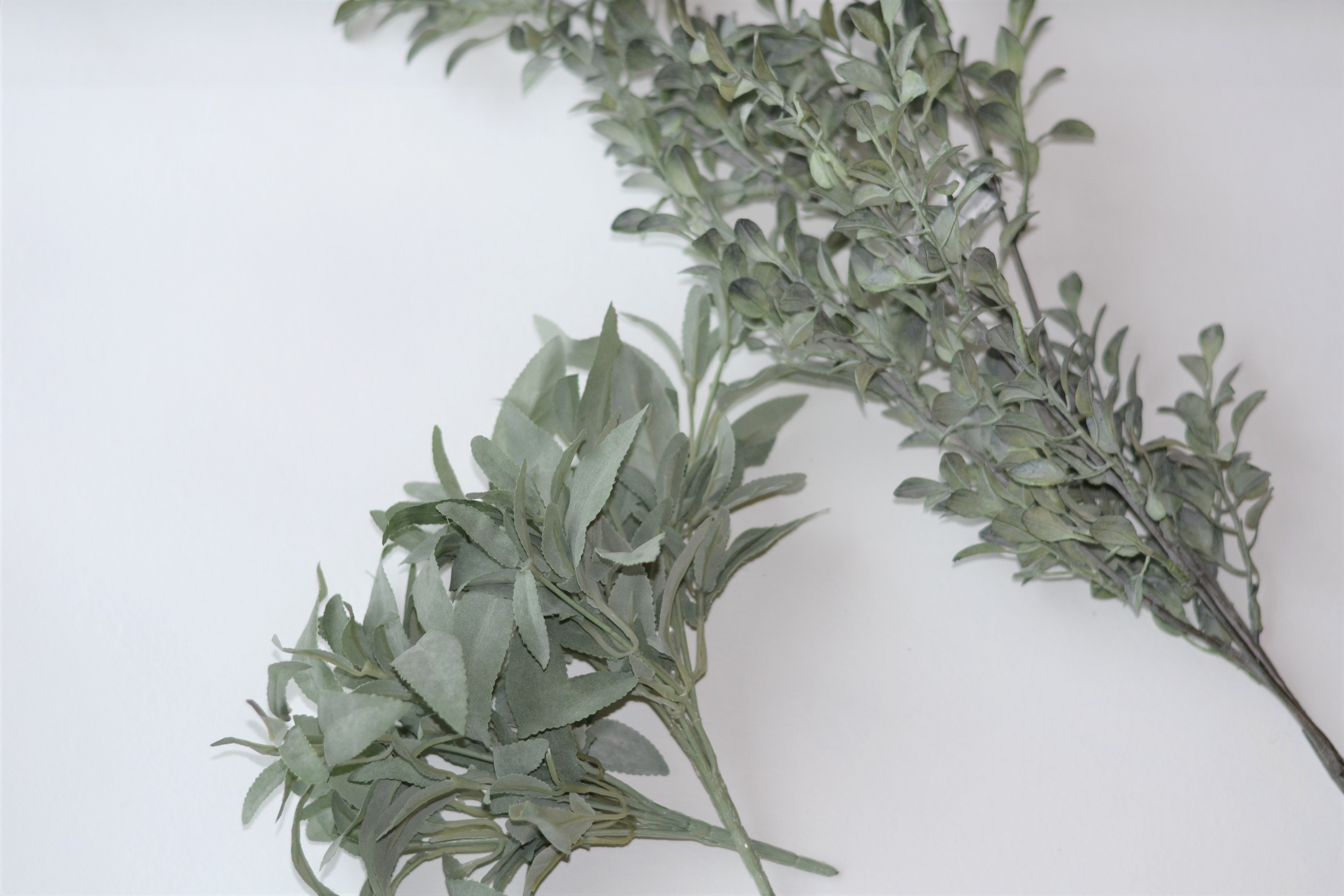 Faux greenery stems