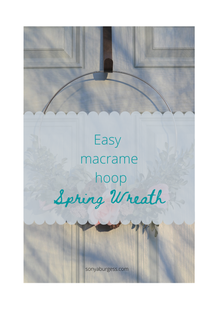 Easy macrame hoop Spring wreath
