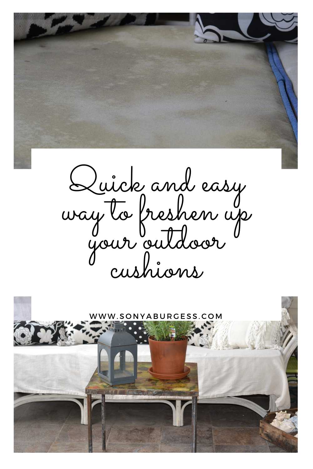 Quick and easy way to freshen up your outdoor cushions