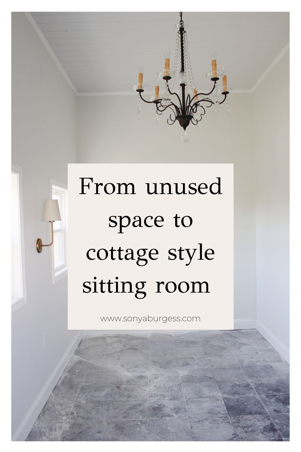 From unused space to cottage style sitting room