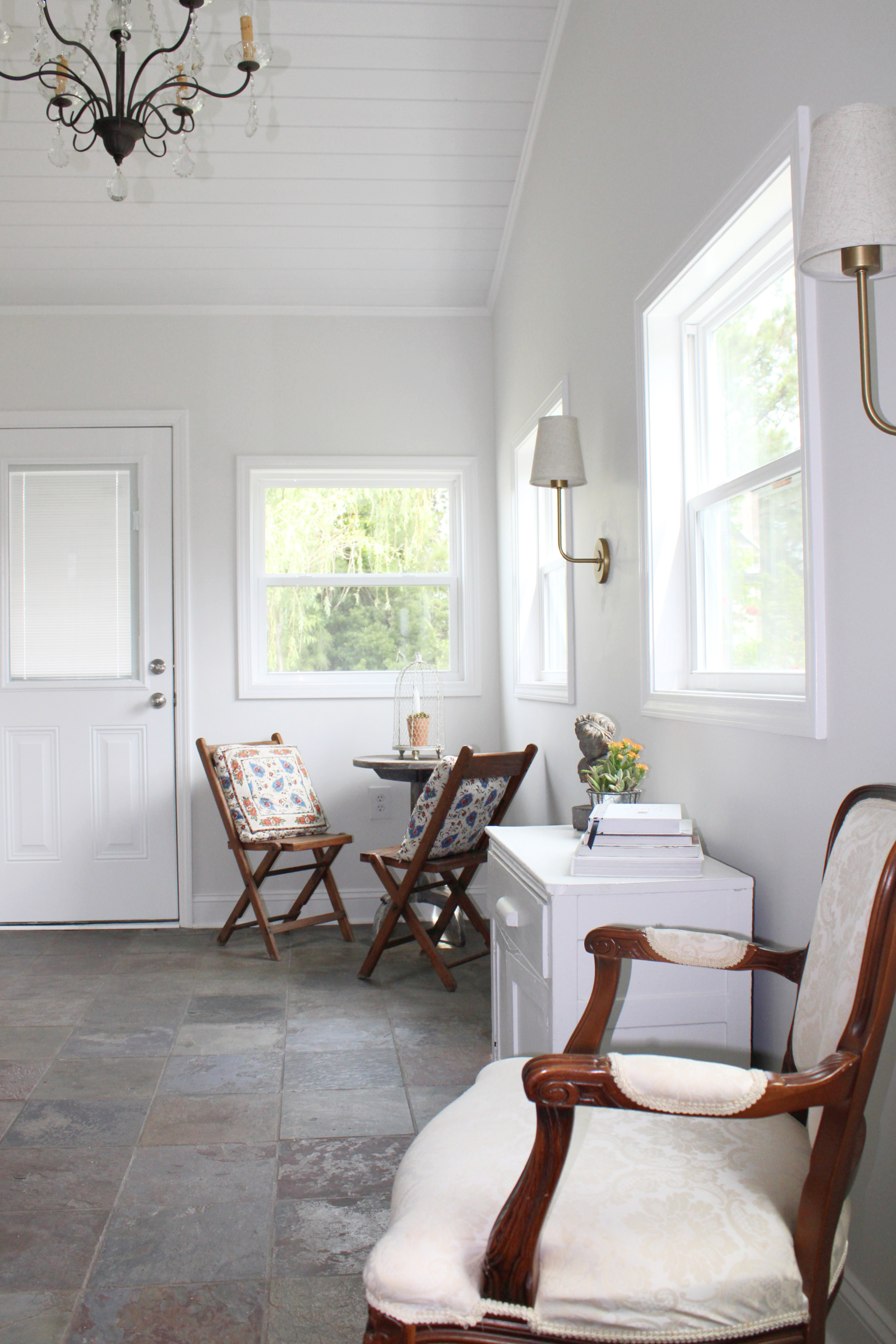 Thrifted cottage sitting room