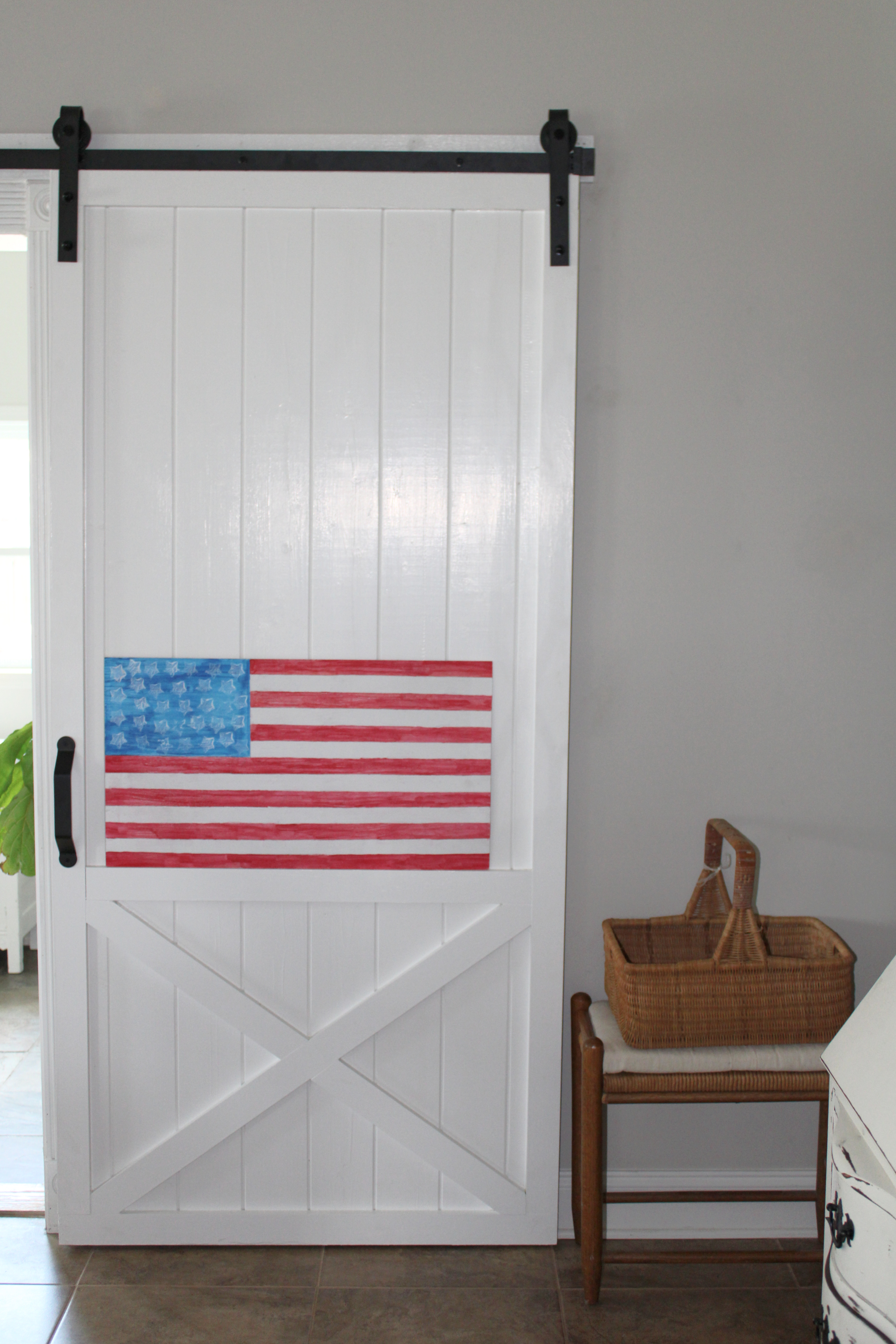 DIY scrap plywood flag