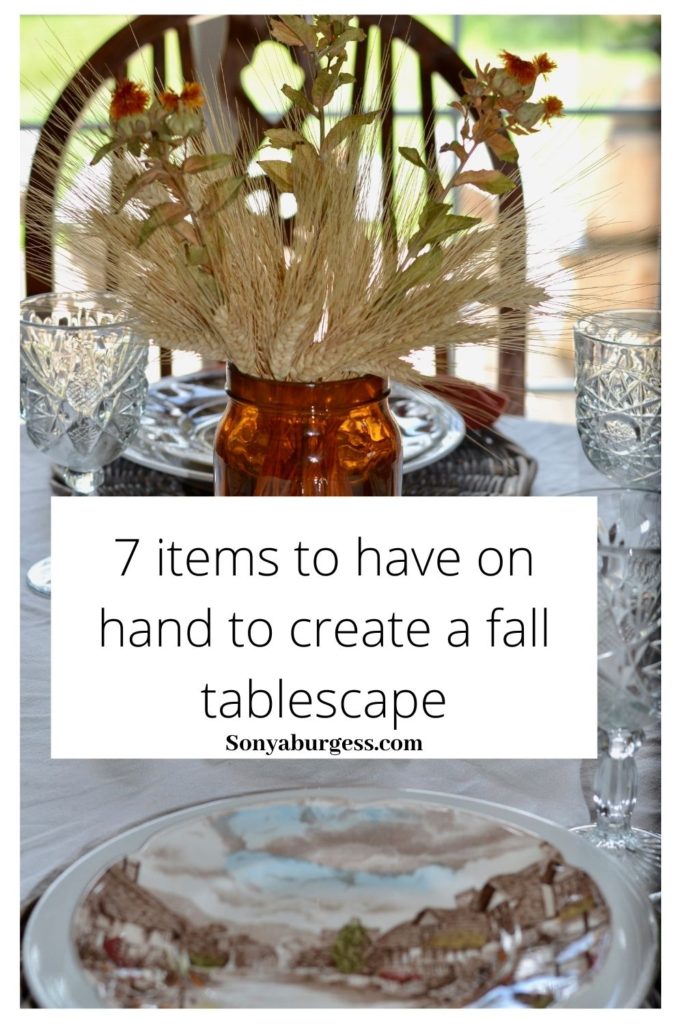 Simple fall tablescape